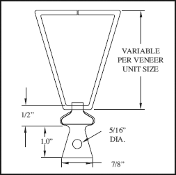 DC12 Dovetail Masonry Anchor Line Drawing